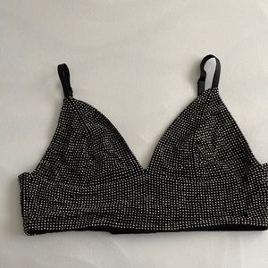 WINDSOR black rhinestone crop top size s